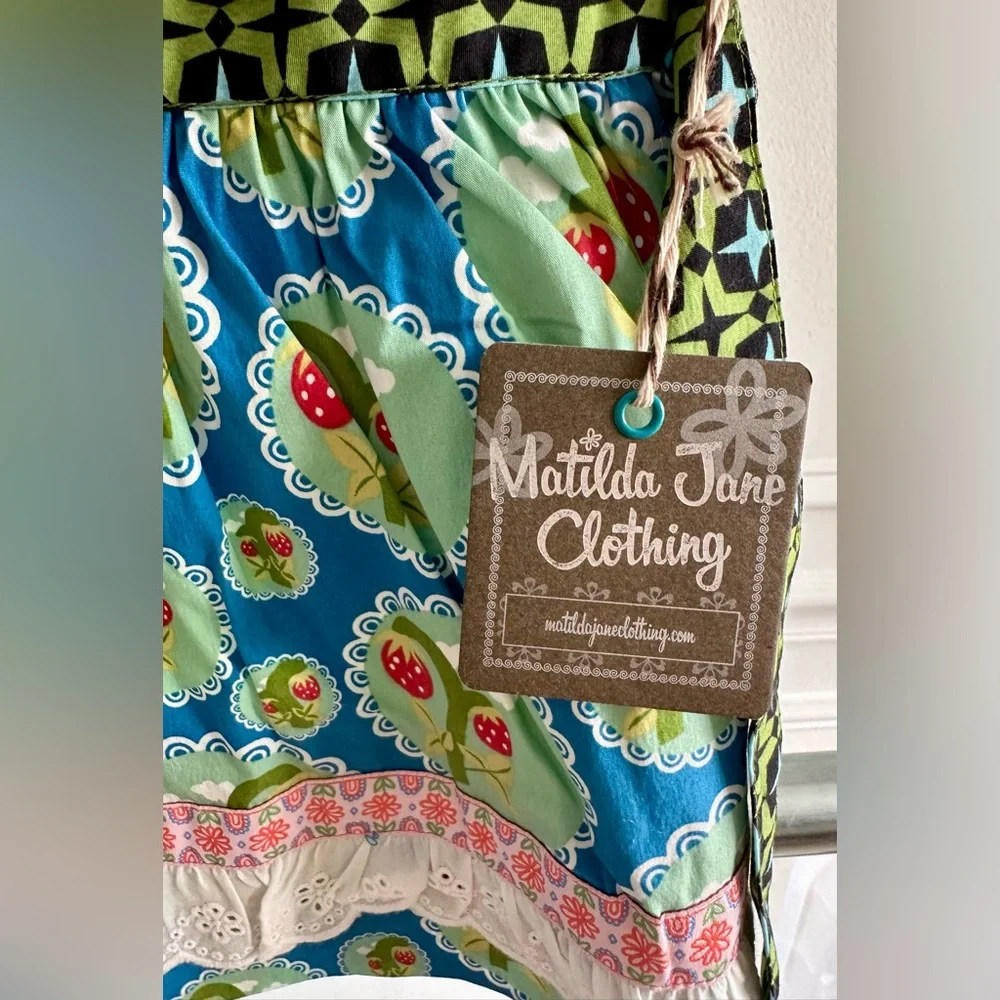 Matilda Jane Love Bug Knot Top Strawberries Ruffles Wonderful Parade NWT Size 2